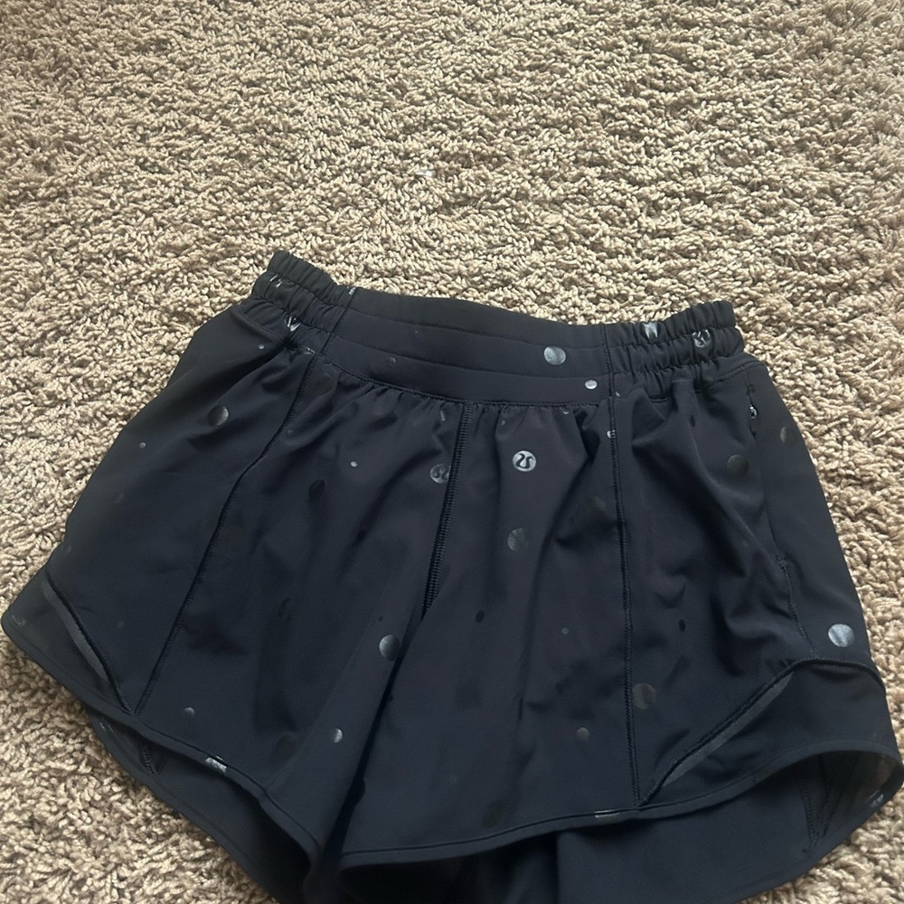 lululemon Black Polka Dot hotty hot Shorts